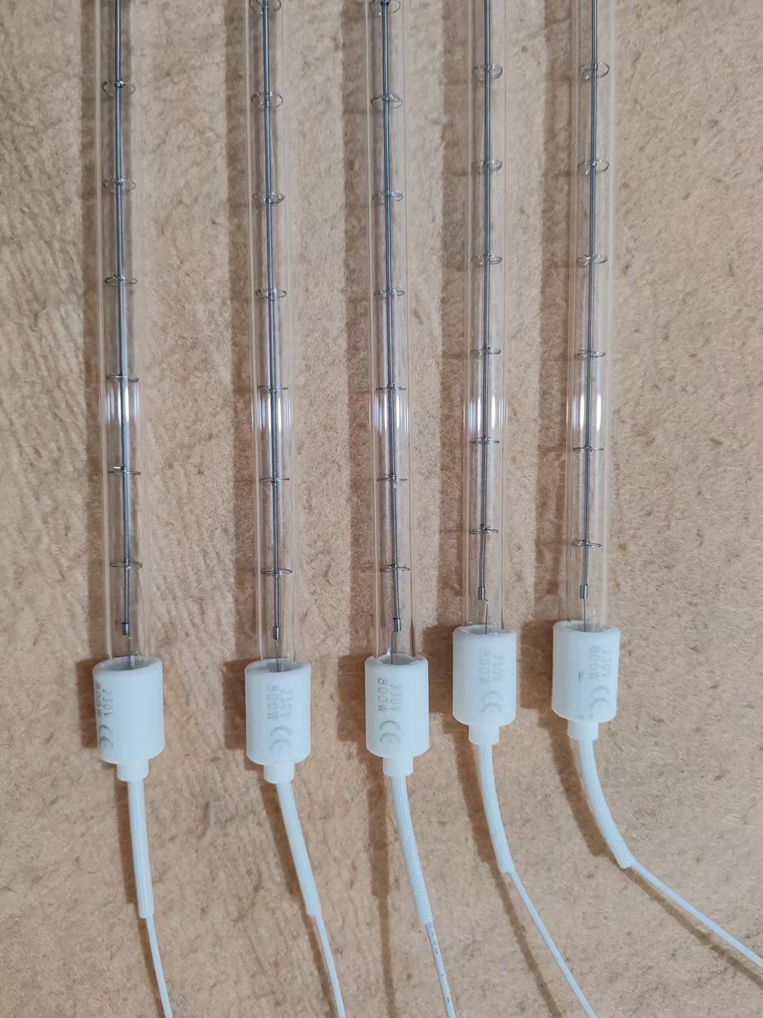 728mm 3000w Half White Reflector Quartz Infrared Halogen Heating Elements