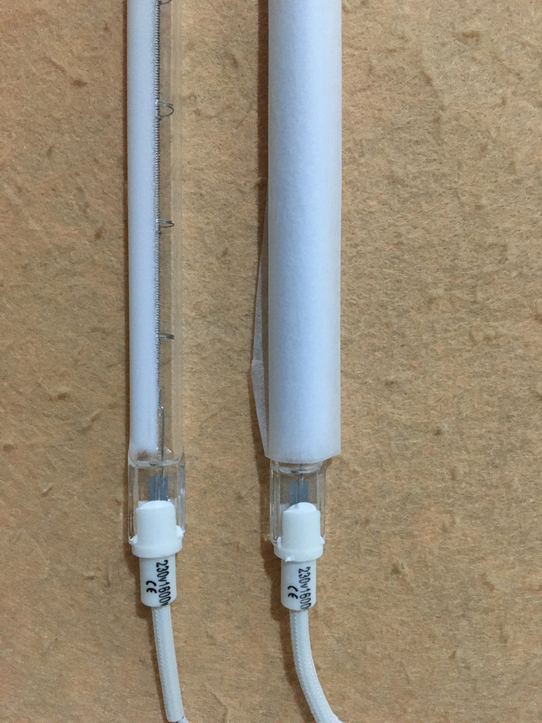 halogen heat lamp gold infrared lamp quartz glass tube