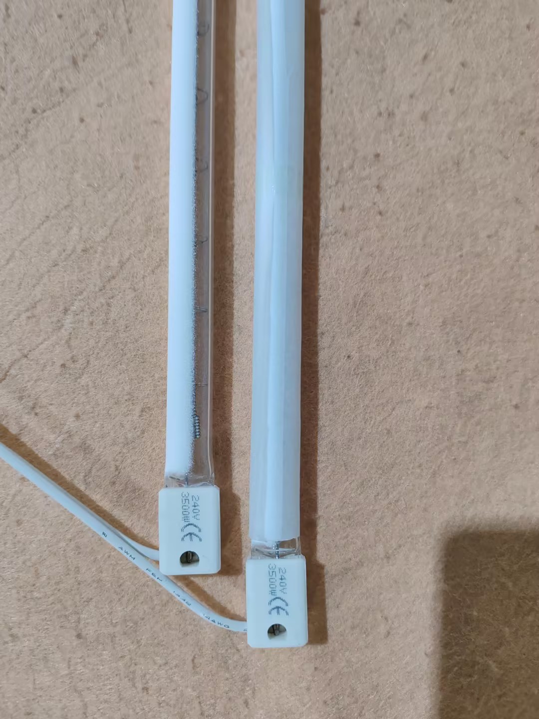 shortwave 870mm 1700w clear halogen heat lamp